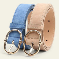 La Ceinture Pour Femme Constance - Ceinture effet daim à boucle ovale dorée