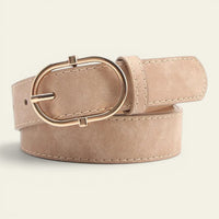La Ceinture Pour Femme Constance - Ceinture effet daim à boucle ovale dorée