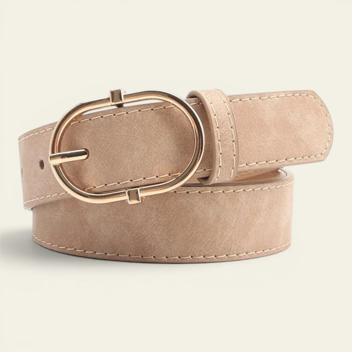 La Ceinture Pour Femme Constance - Ceinture effet daim à boucle ovale dorée