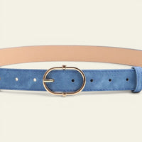La Ceinture Pour Femme Constance - Ceinture effet daim à boucle ovale dorée