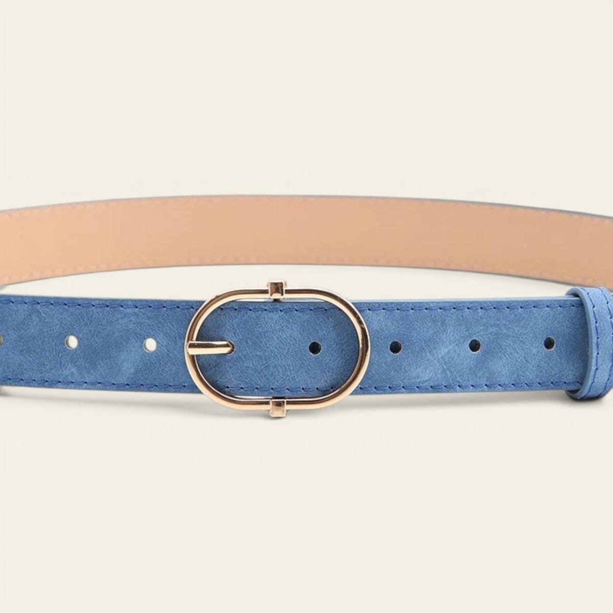 La Ceinture Pour Femme Constance - Ceinture effet daim à boucle ovale dorée