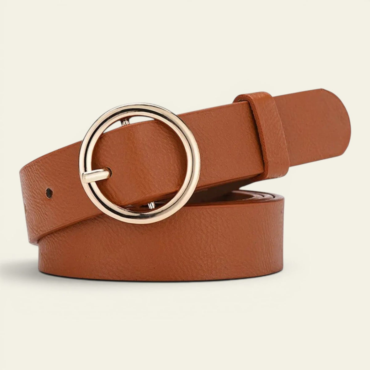 La Ceinture Pour Femme Eugénie - Ceinture fine à boucle ronde dorée