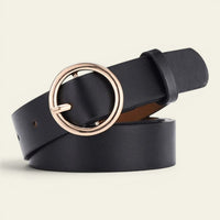 La Ceinture Pour Femme Eugénie - Ceinture fine à boucle ronde dorée