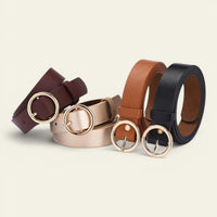La Ceinture Pour Femme Eugénie - Ceinture fine à boucle ronde dorée