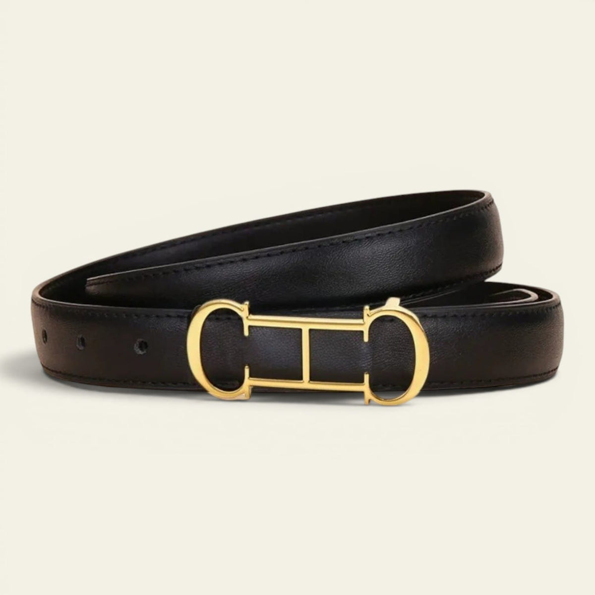 La Ceinture Pour Femme Garance - Ceinture fine à boucle motif dorée