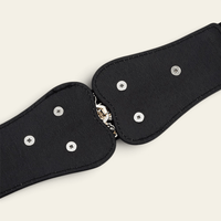 La Ceinture Pour Femme Hélène - Ceinture élastique large à boucle feuilles dorées