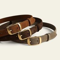La Ceinture Pour Femme Honorine - Ceinture en daim à boucle ardillon dorée