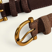 La Ceinture Pour Femme Hortense - Ceinture fine en daim à boucle dorée