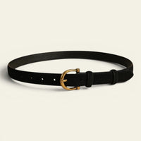 La Ceinture Pour Femme Hortense - Ceinture fine en daim à boucle dorée
