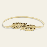 La Ceinture Pour Femme Iris - Ceinture bijou élastique en métal à feuilles