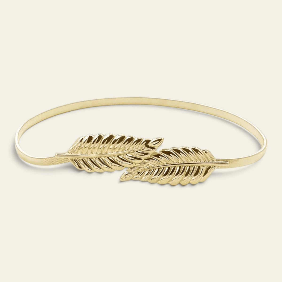 La Ceinture Pour Femme Iris - Ceinture bijou élastique en métal à feuilles