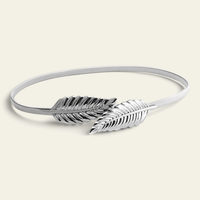 La Ceinture Pour Femme Iris - Ceinture bijou élastique en métal à feuilles
