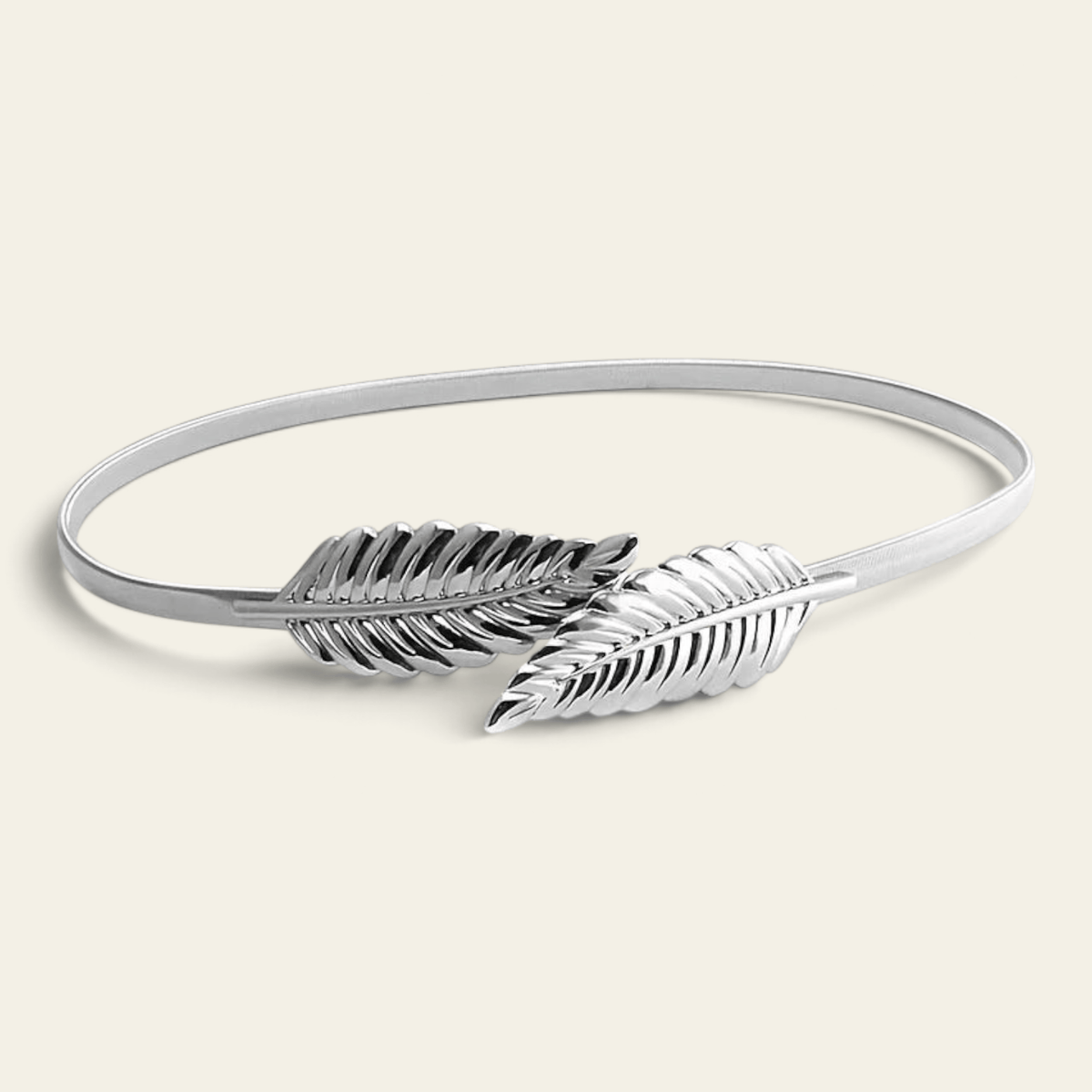 La Ceinture Pour Femme Iris - Ceinture bijou élastique en métal à feuilles