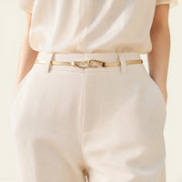 Ceinture dorée femme fine élastique, modèle Joséphine