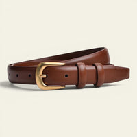 La Ceinture Pour Femme Léonie - Ceinture fine à boucle dorée ovale