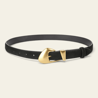 La Ceinture Pour Femme Léonore - Ceinture en daim à boucle dorée vintage
