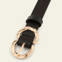 La Ceinture Pour Femme Manon - Ceinture classique à boucle dorée entrelacée