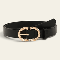 La Ceinture Pour Femme Manon - Ceinture classique à boucle dorée entrelacée