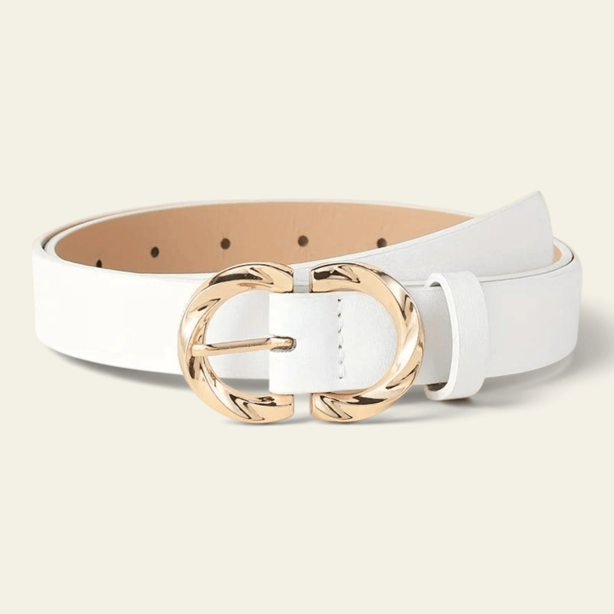 La Ceinture Pour Femme Manon - Ceinture classique à boucle dorée entrelacée