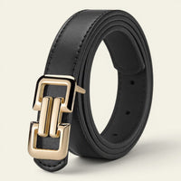 La Ceinture Pour Femme Margaux - Ceinture fine à boucle carrée dorée