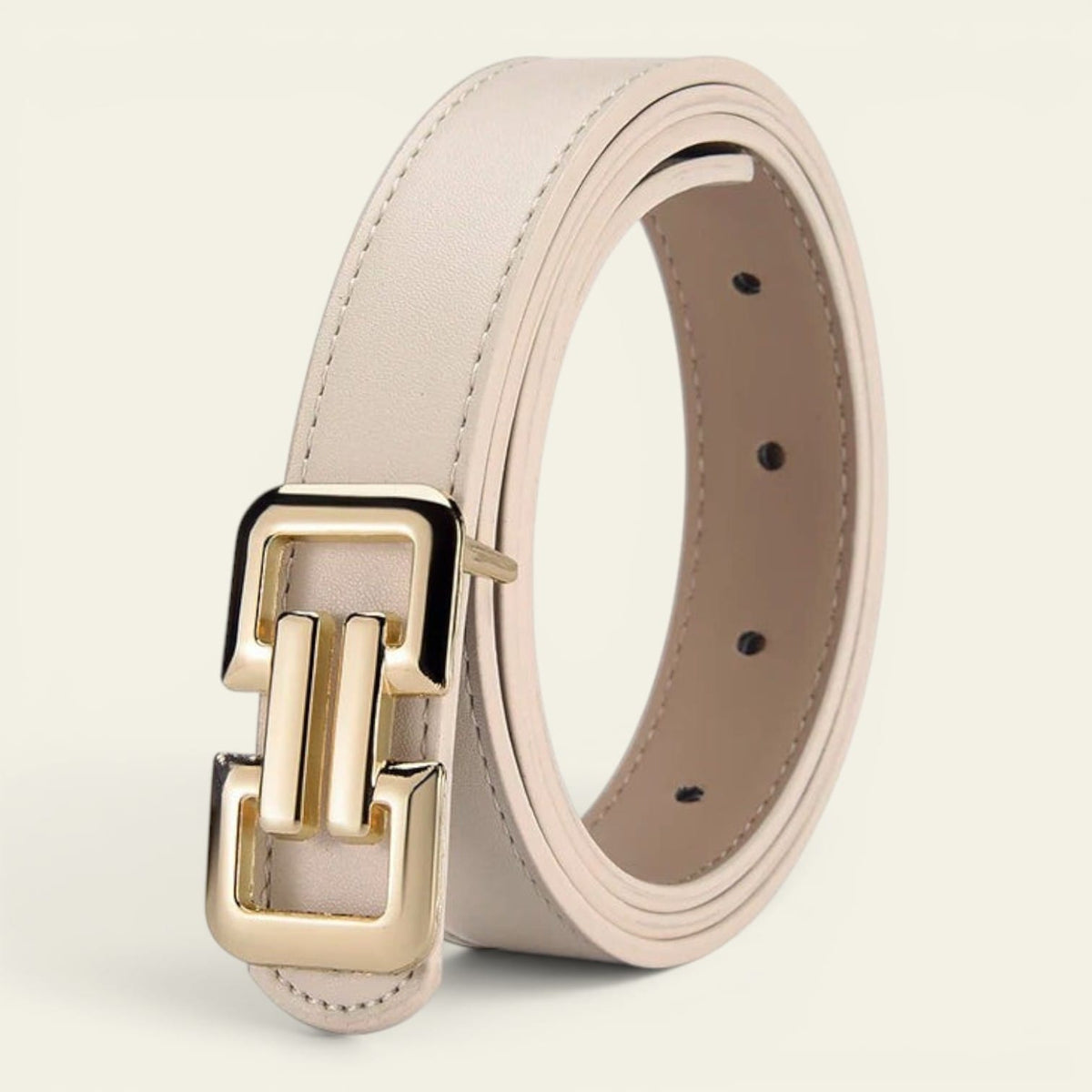 La Ceinture Pour Femme Margaux - Ceinture fine à boucle carrée dorée