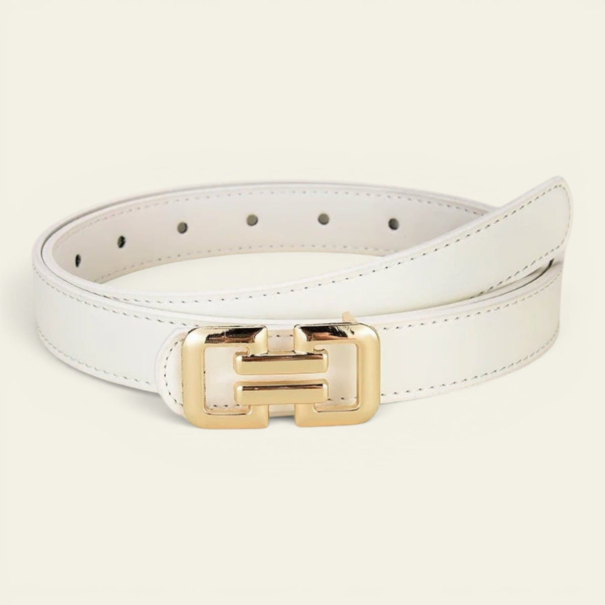 La Ceinture Pour Femme Margaux - Ceinture fine à boucle carrée dorée