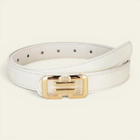 La Ceinture Pour Femme Margaux - Ceinture fine à boucle carrée dorée