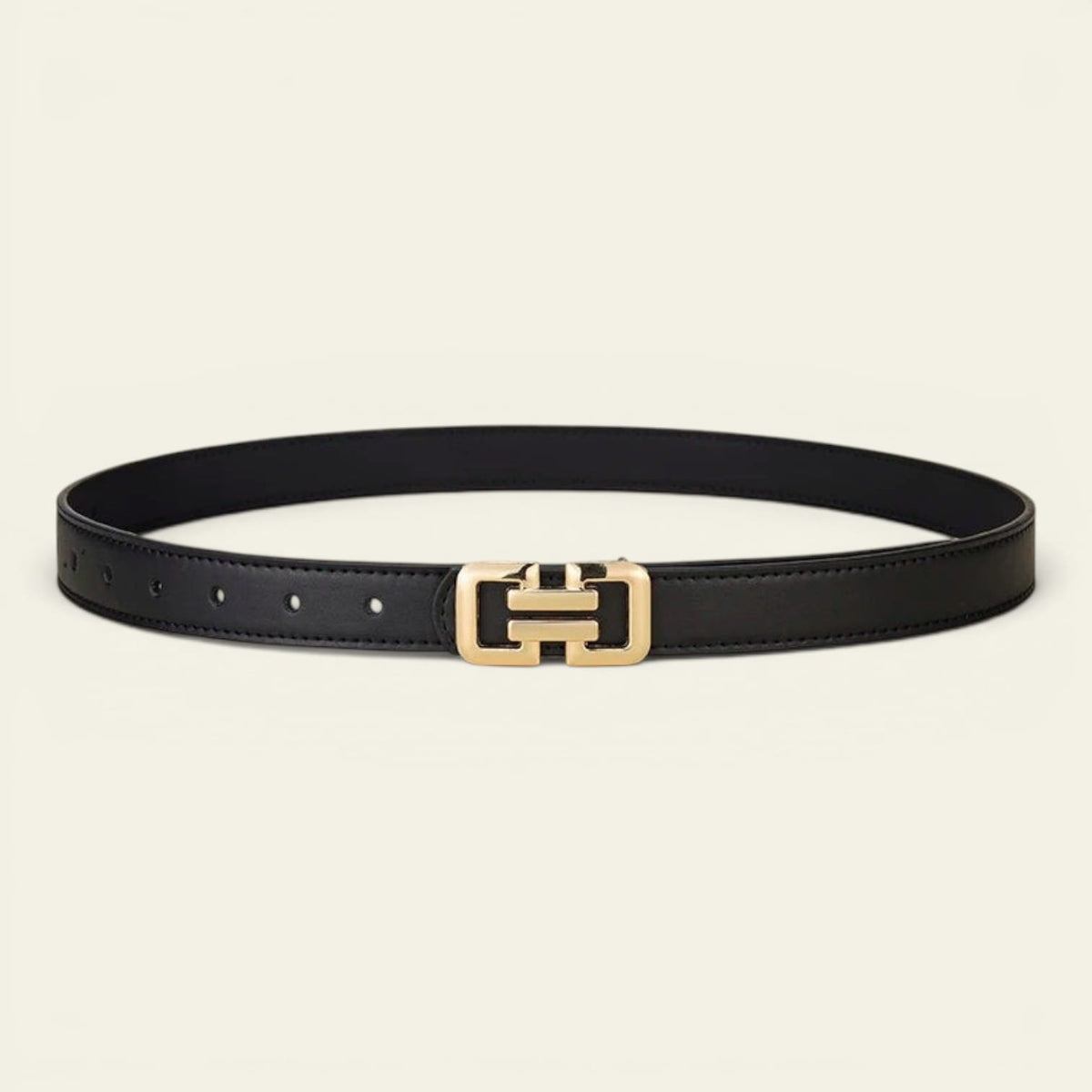 La Ceinture Pour Femme Margaux - Ceinture fine à boucle carrée dorée