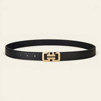 La Ceinture Pour Femme Margaux - Ceinture fine à boucle carrée dorée