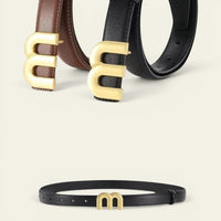 La Ceinture Pour Femme Mathilde - Ceinture fine à boucle dorée en M