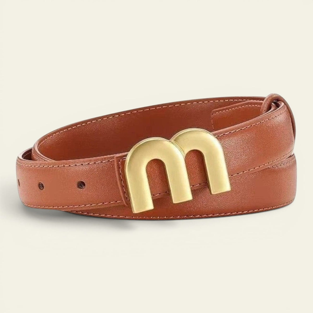 La Ceinture Pour Femme Mathilde - Ceinture fine à boucle dorée en M