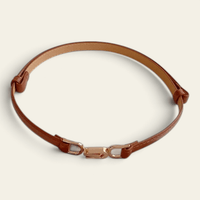 La Ceinture Pour Femme Maud - Ceinture fine en similicuir à boucle dorée