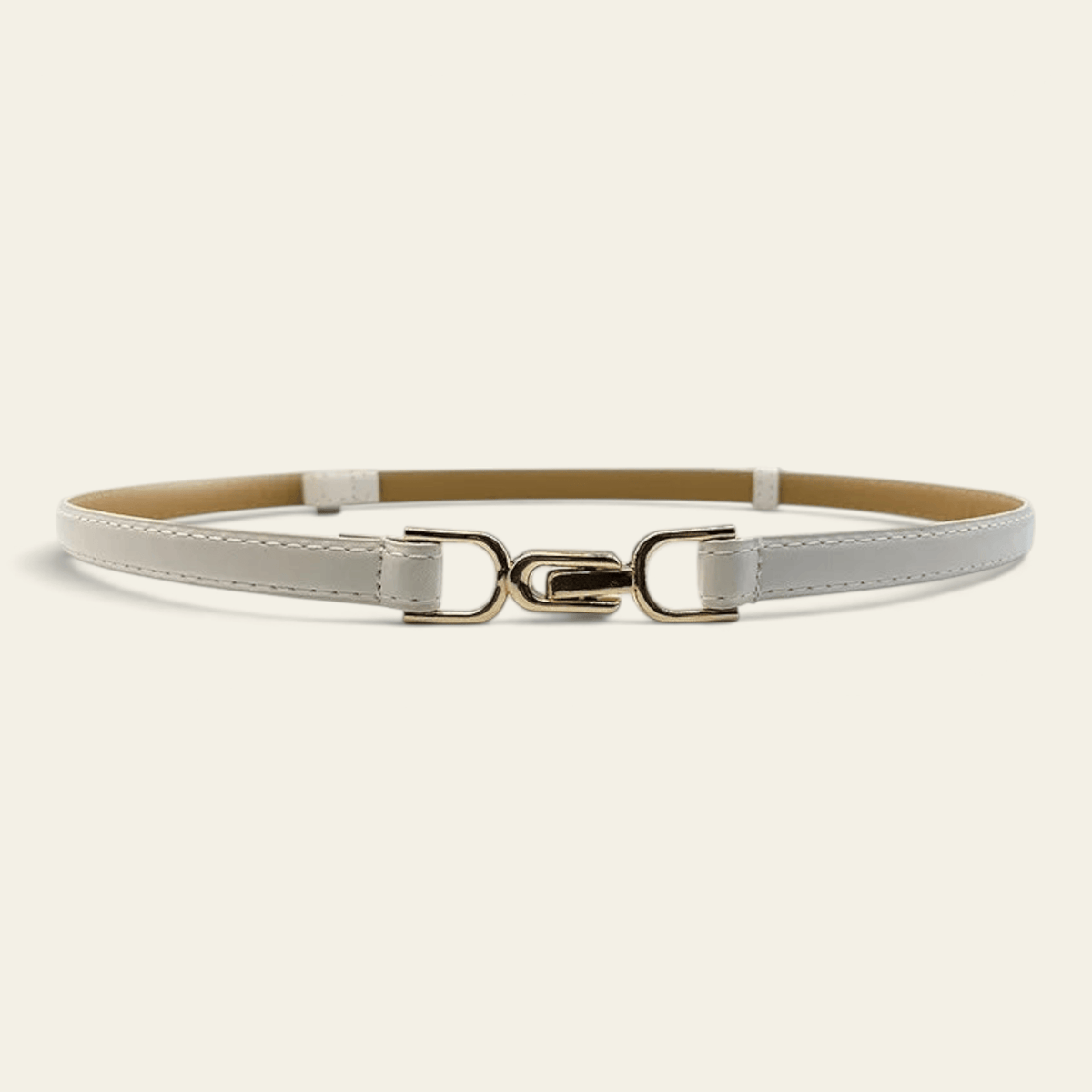 La Ceinture Pour Femme Maud - Ceinture fine en similicuir à boucle dorée