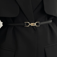 La Ceinture Pour Femme Maud - Ceinture fine en similicuir à boucle dorée