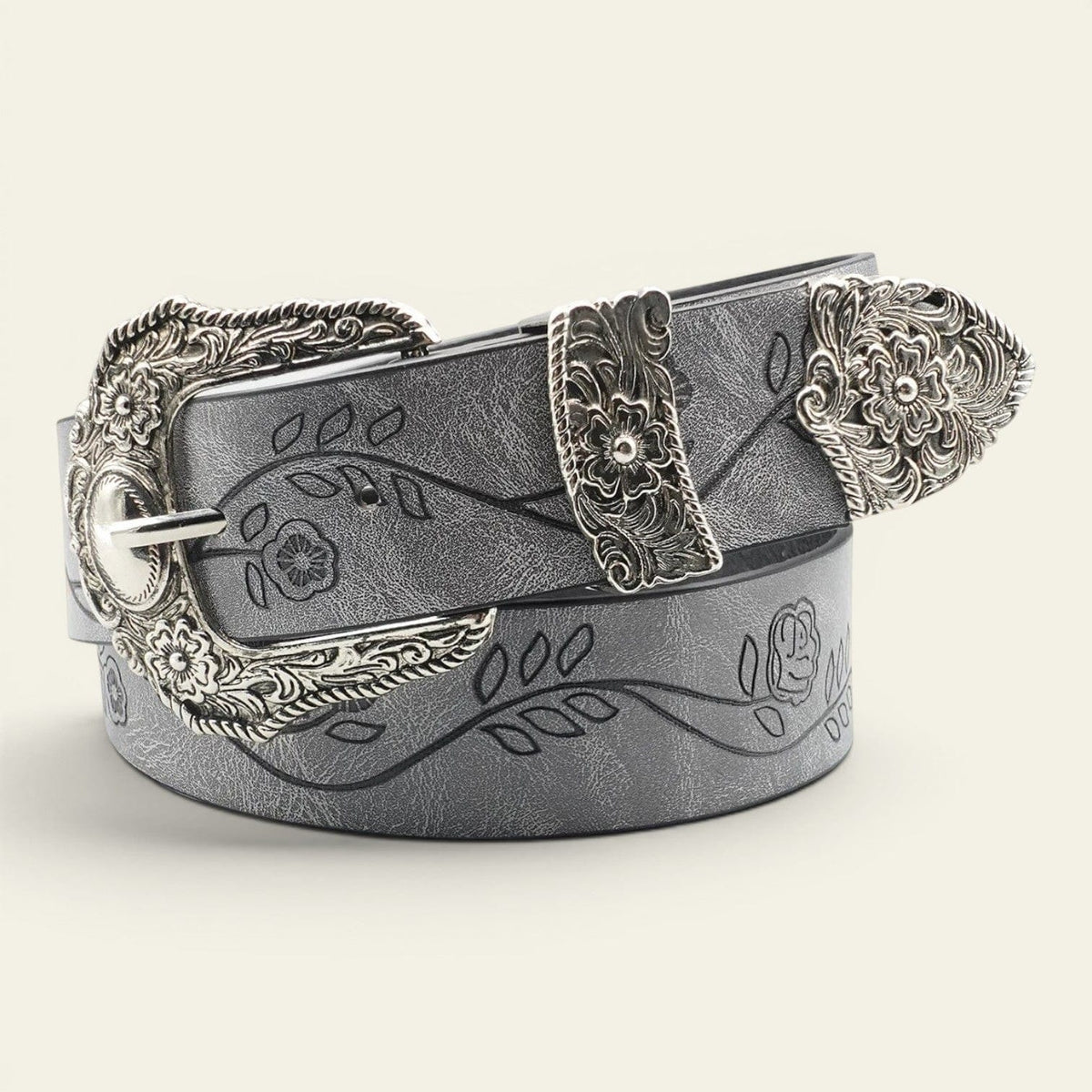 La Ceinture Pour Femme Ninon - Ceinture large western à boucle ciselée bicolore