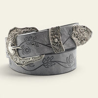 La Ceinture Pour Femme Ninon - Ceinture large western à boucle ciselée bicolore