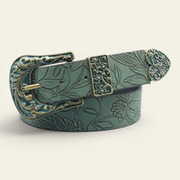 La Ceinture Pour Femme Ninon - Ceinture large western à boucle ciselée bicolore