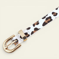 La Ceinture Pour Femme Noémie - Ceinture ultra-fine léopard coloré à boucle dorée