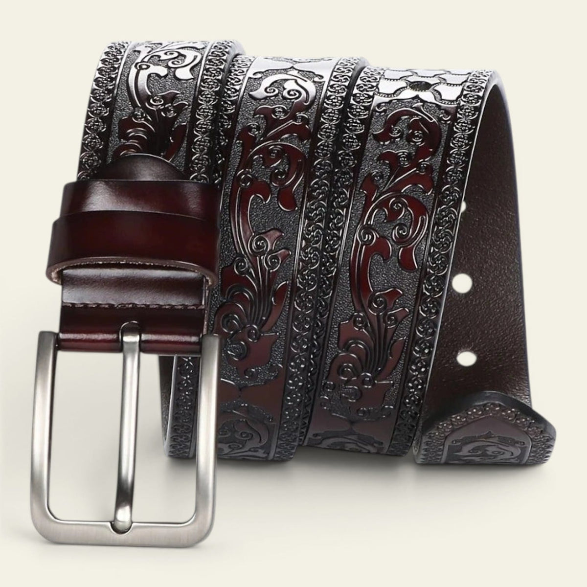 La Ceinture Pour Femme Océane - Ceinture western large en cuir gravé