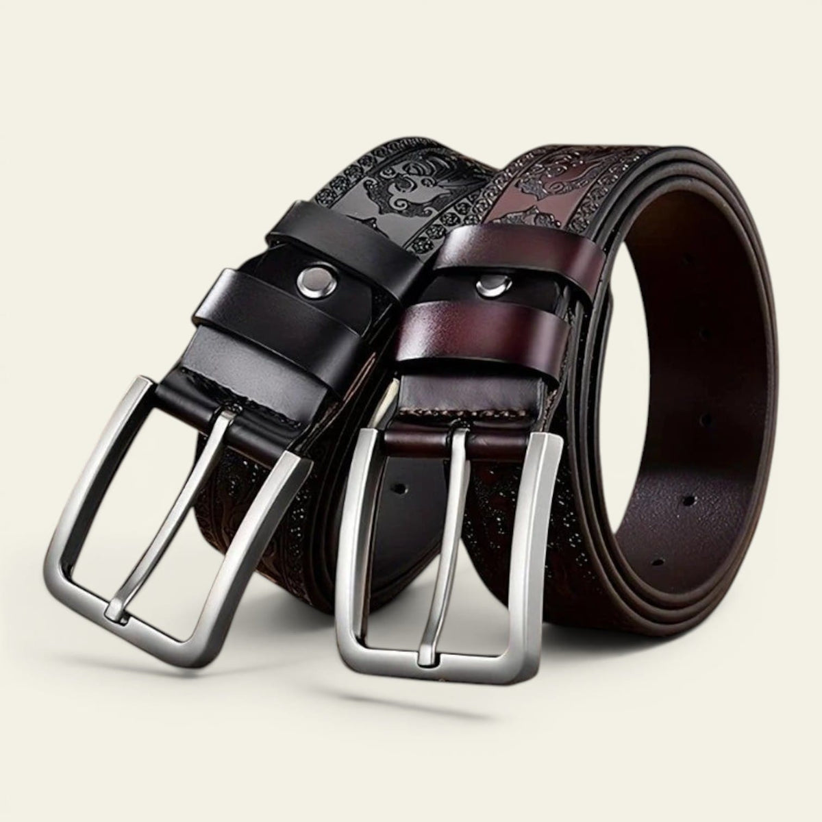 La Ceinture Pour Femme Océane - Ceinture western large en cuir gravé