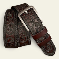 La Ceinture Pour Femme Océane - Ceinture western large en cuir gravé