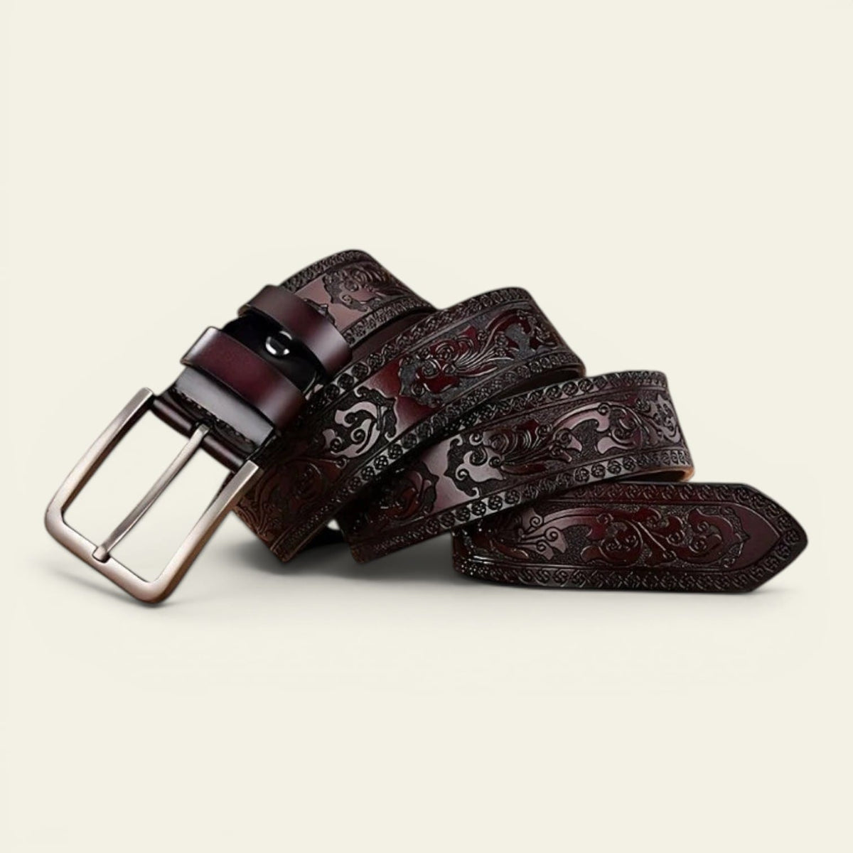 La Ceinture Pour Femme Océane - Ceinture western large en cuir gravé