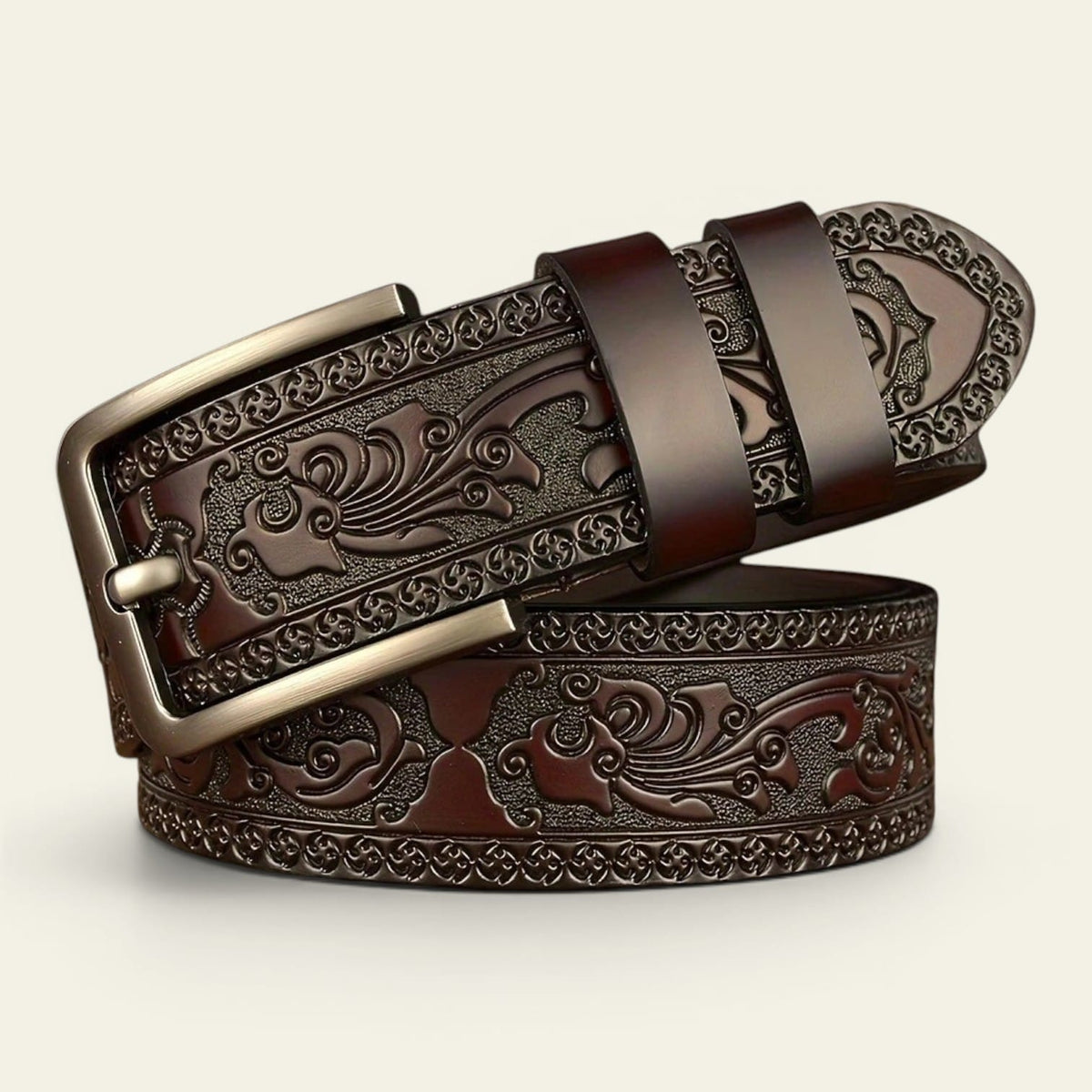 La Ceinture Pour Femme Océane - Ceinture western large en cuir gravé
