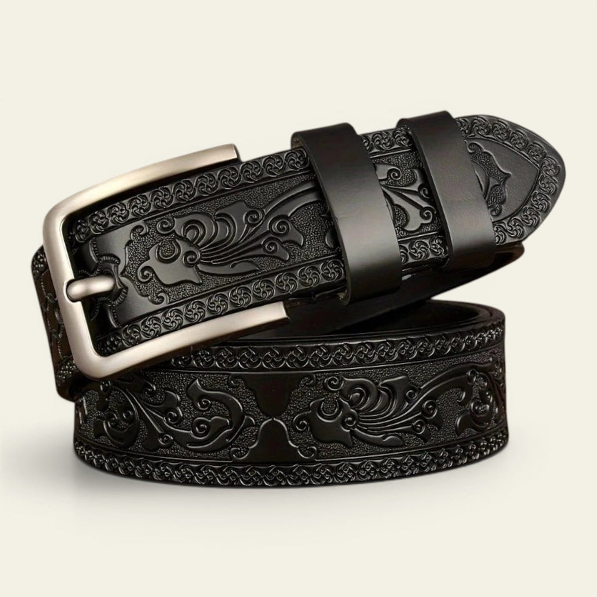 La Ceinture Pour Femme Océane - Ceinture western large en cuir gravé