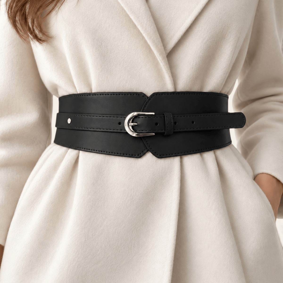 La Ceinture Pour Femme Odile - Ceinture corset large en simili cuir