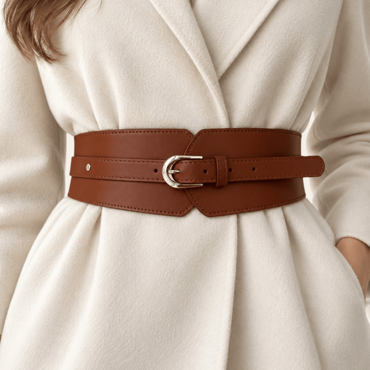 La Ceinture Pour Femme Odile - Ceinture corset large en simili cuir