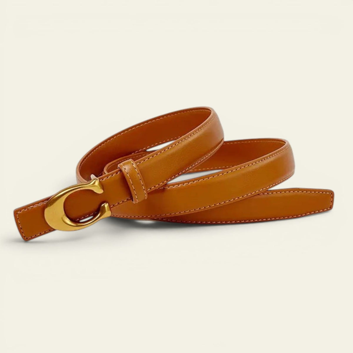 La Ceinture Pour Femme Ombeline - Ceinture fine à boucle crochet dorée