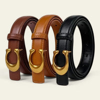 La Ceinture Pour Femme Ombeline - Ceinture fine à boucle crochet dorée
