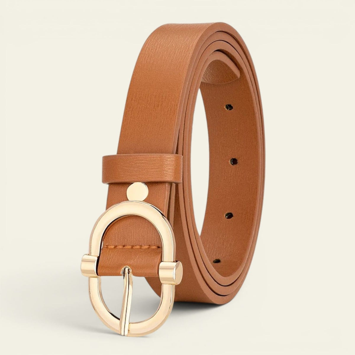 La Ceinture Pour Femme Pauline - Ceinture fine à boucle ovale dorée