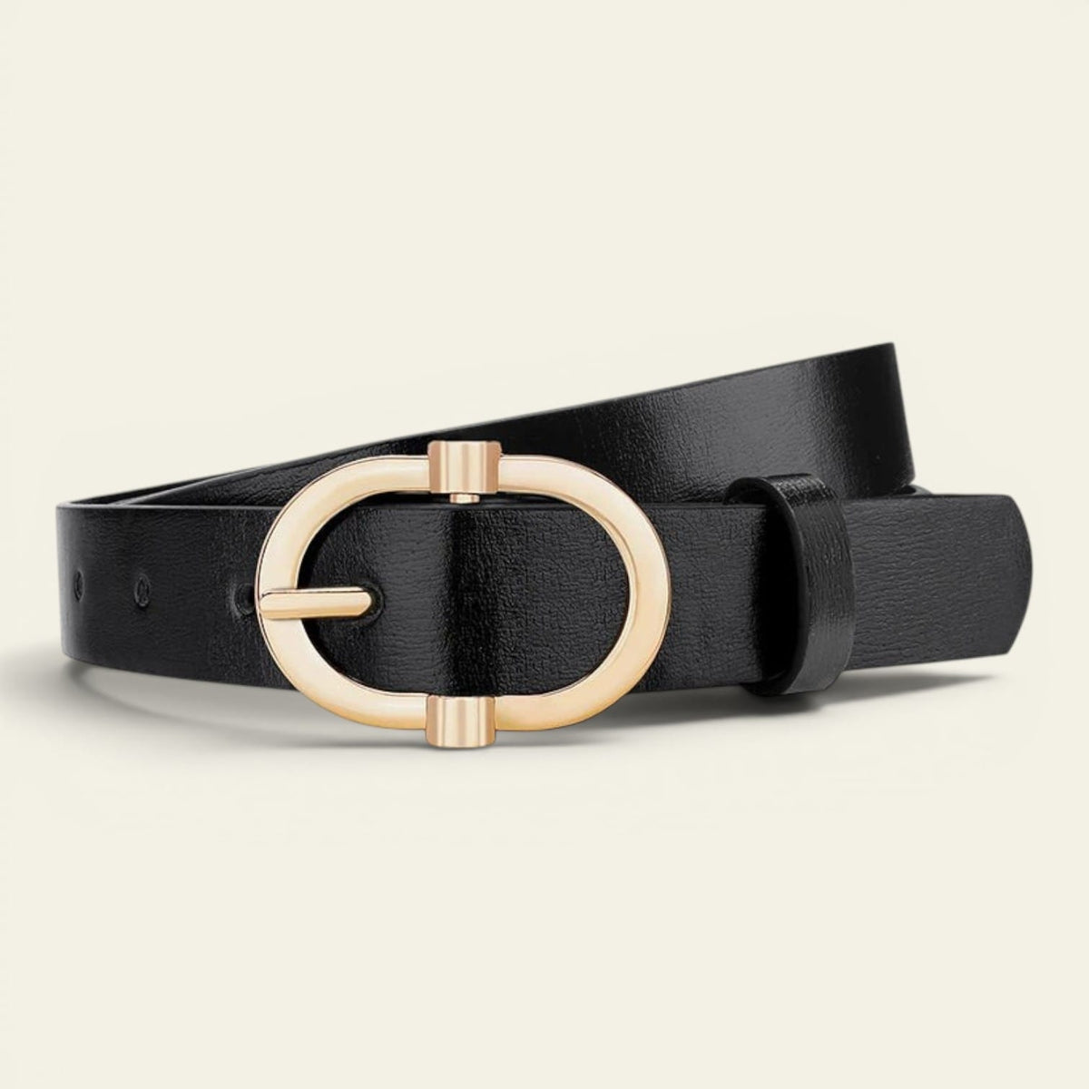 La Ceinture Pour Femme Pauline - Ceinture fine à boucle ovale dorée